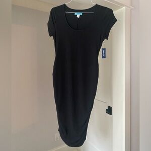 Old Navy Maternity Fitted Black Dress Size Small NWT